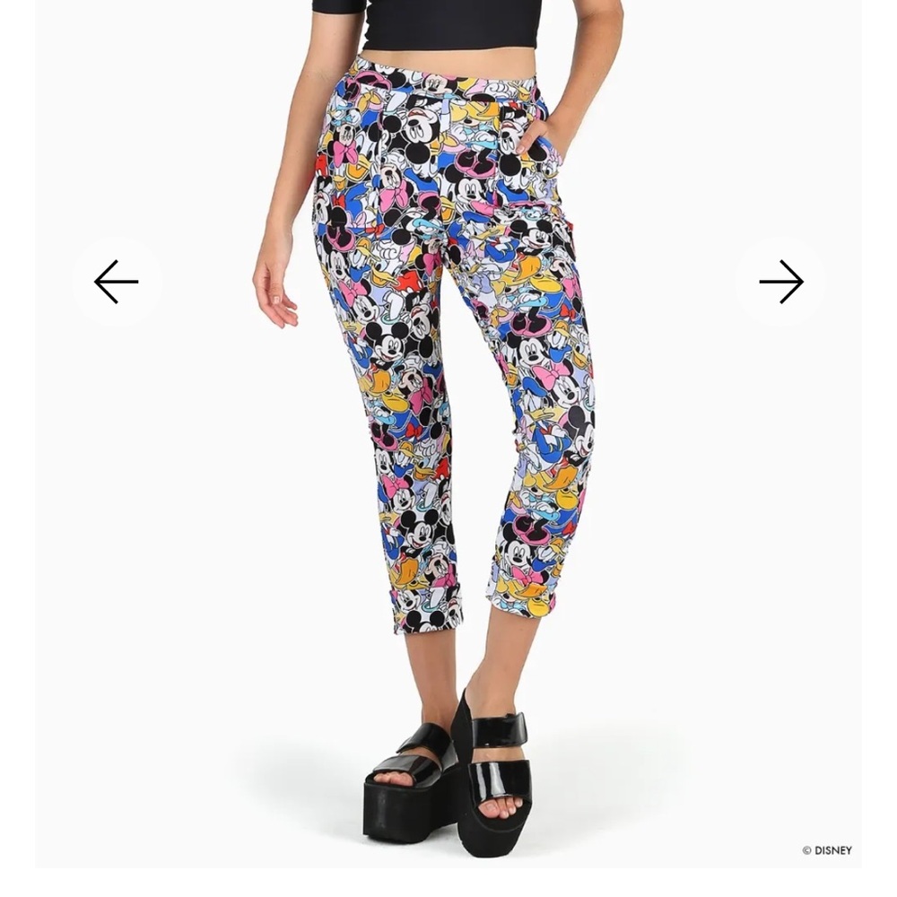 NWT Blackmilk Sticker Mickey and Friends Cuffed Pants Rare Find
